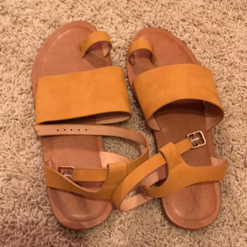 mustard yellow sandals stylish shoe with buckle